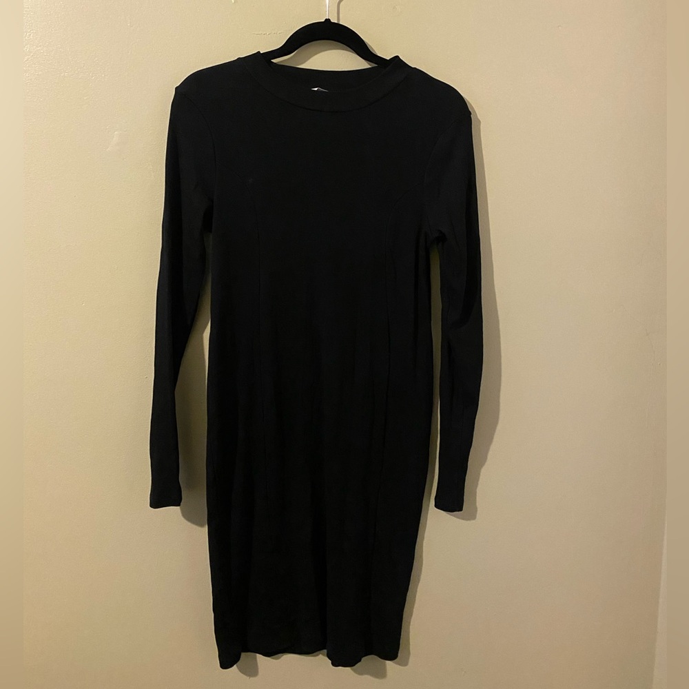 H&M MAMA Ribbed Maternity Dress - Black Medium